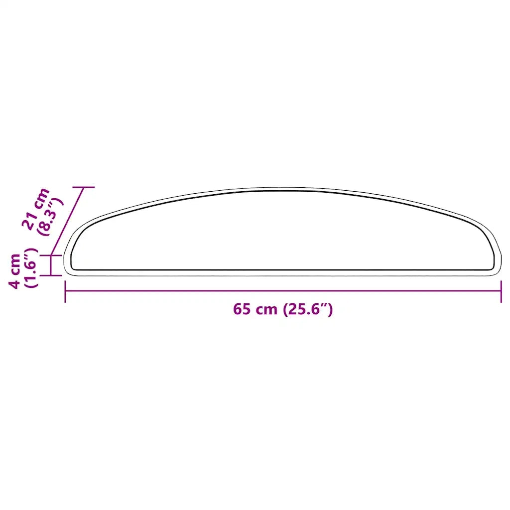 Tappetini per scale autoadesivi 15 pz | Gradini per Scale Grigio 65 x 21 x 4 cm