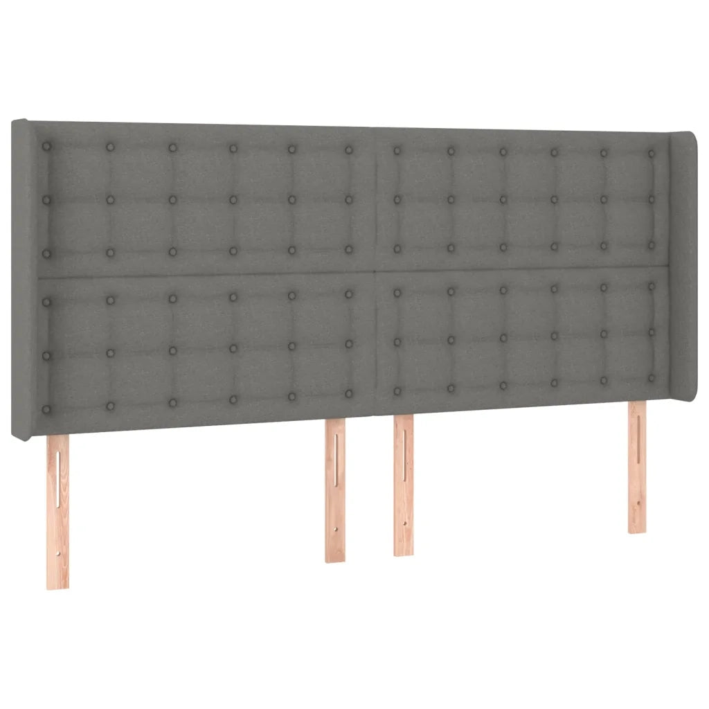 Testiera | Testata a LED GrigioScuro 163x16x118/128cm inTessuto