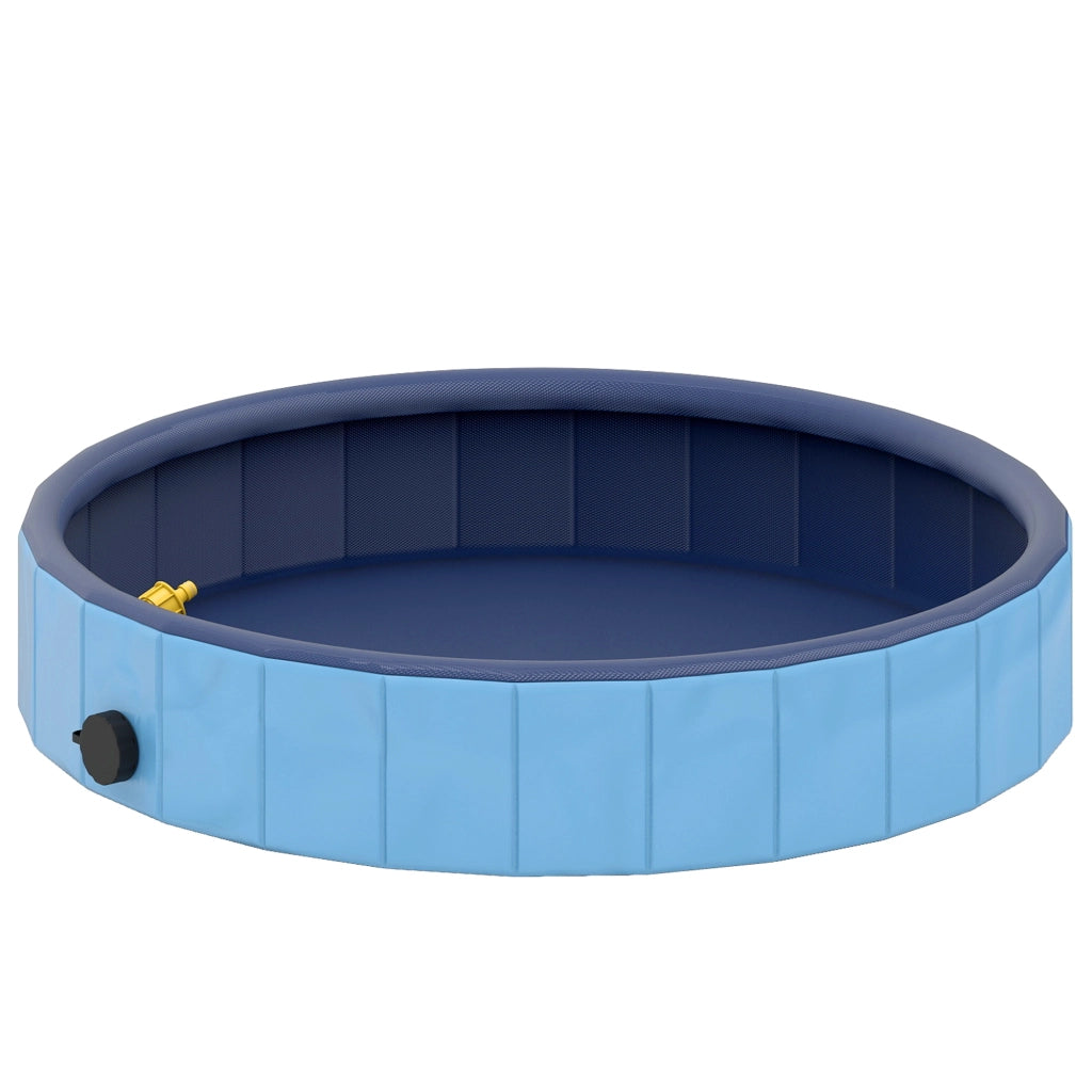 Vasca per Cani Pieghevole ¨C Zephmum ¨C PVC Antiscivolo Blu Chiaro ?80x20 cm