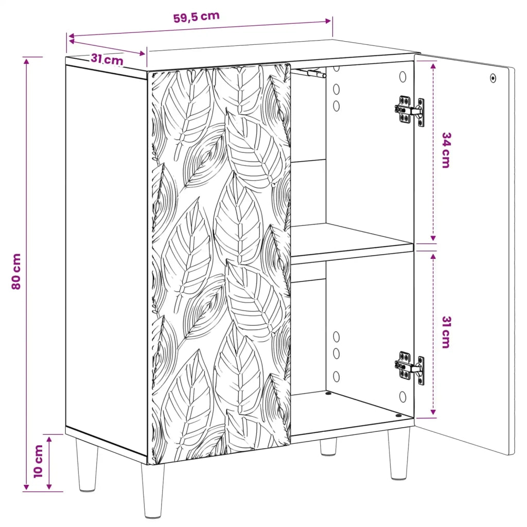Mobiletto da Bagno DELFT Rovere Fumo 59,5 x 31 x 80 cm 897060
