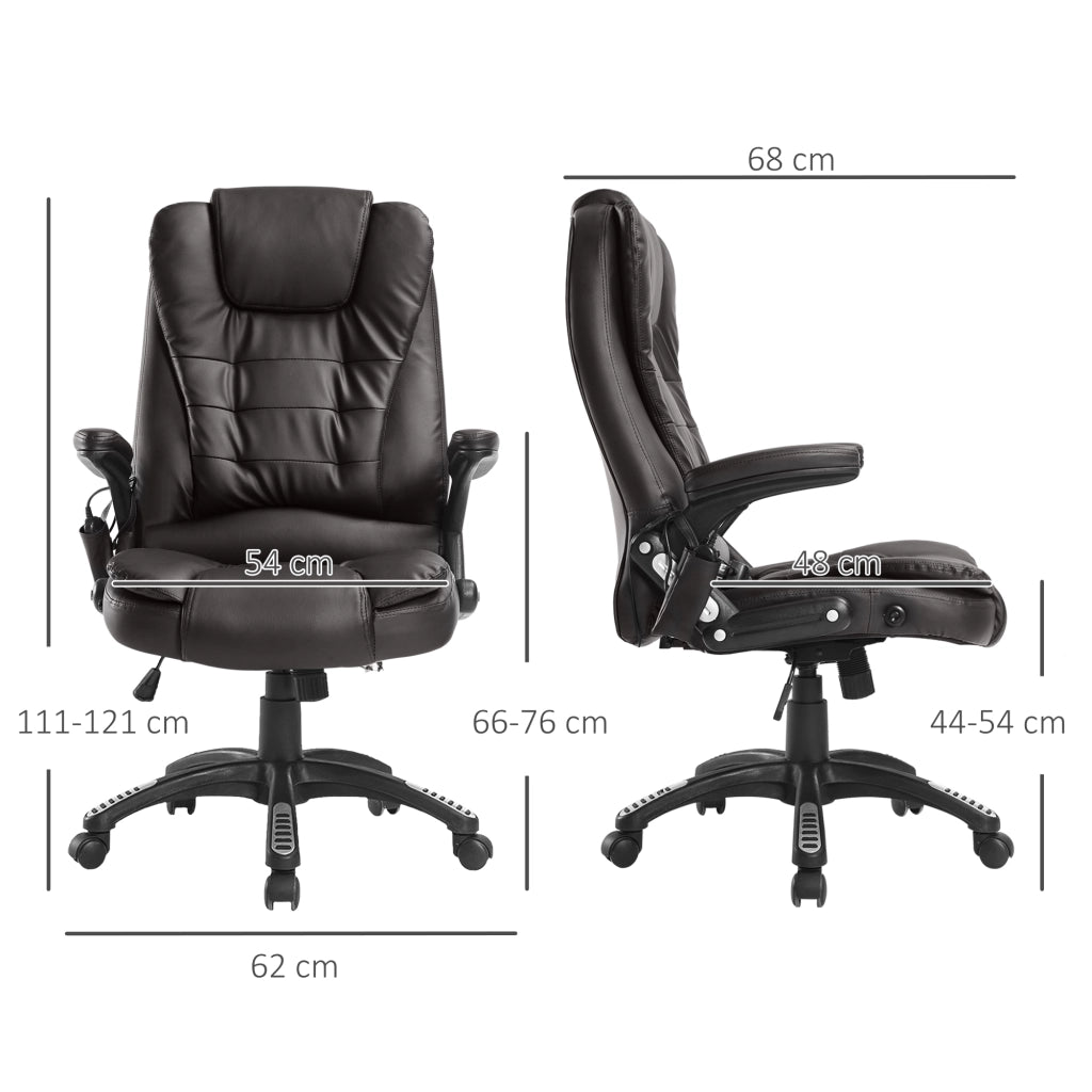 SEDIA DA UFFICIO massaggiante 54 cm marrone in plastica