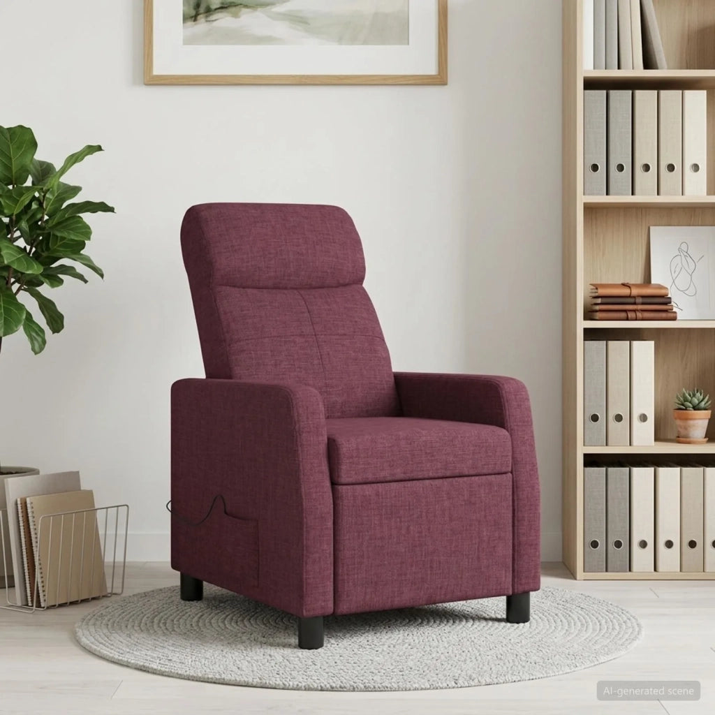 Divano Sedia-Poltrona Massaggiante Viola Tessuto 835236