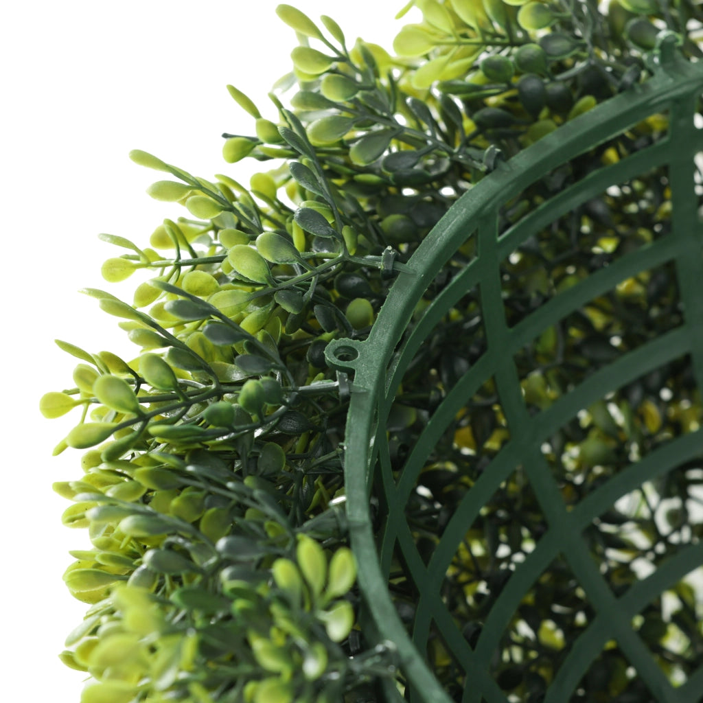 Sfere di bosso artificiali con 2 pezzi in plastica verde Ø 40 cm per interno ed esterno
