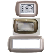 Trade Shop - Placca Oval 3 4 6 Moduli Colore Bronzo Compatibile Con Bticino Axolute -