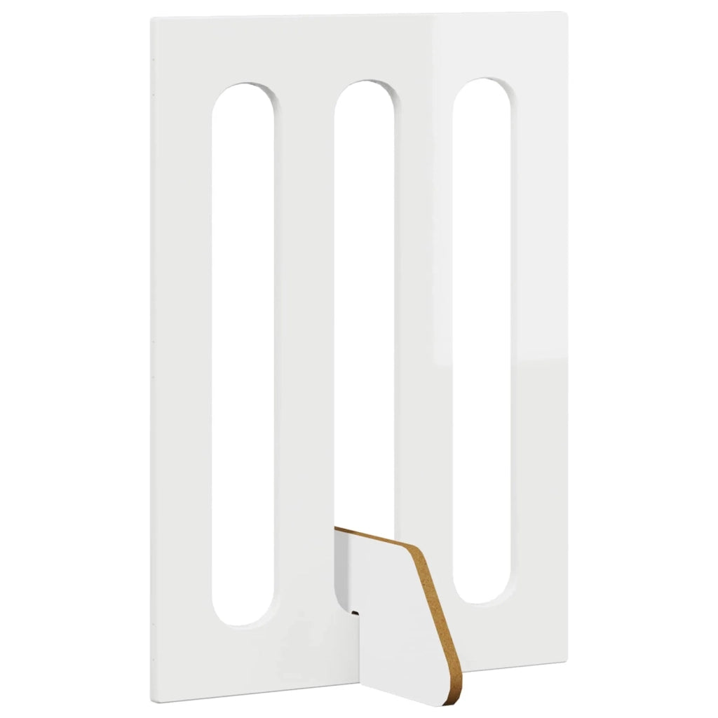 Recinto pieghevole per animali 4 pz Bianco Lucido CFW2415437