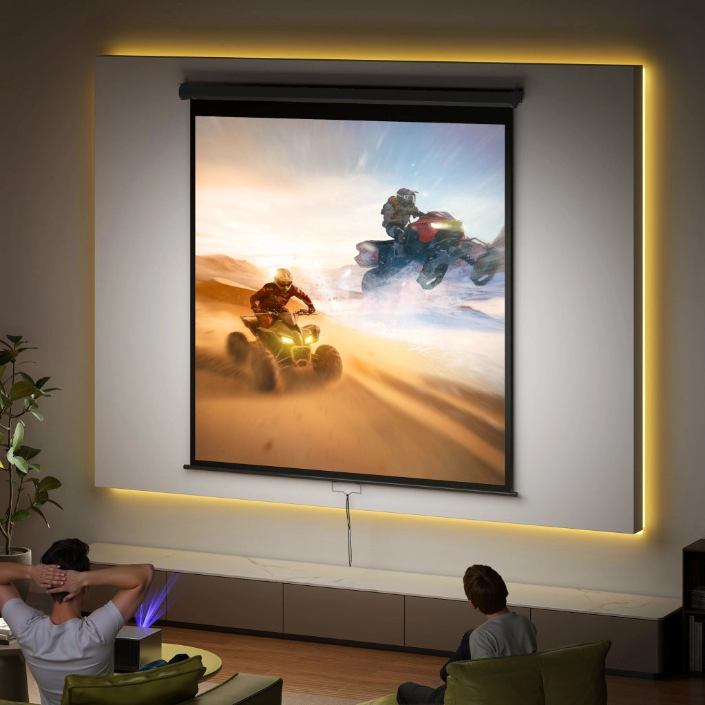 Schermo proiezione TV Home Cinema 99 pollici 4K HD ¨C zephmum ¨C 178x178 cm