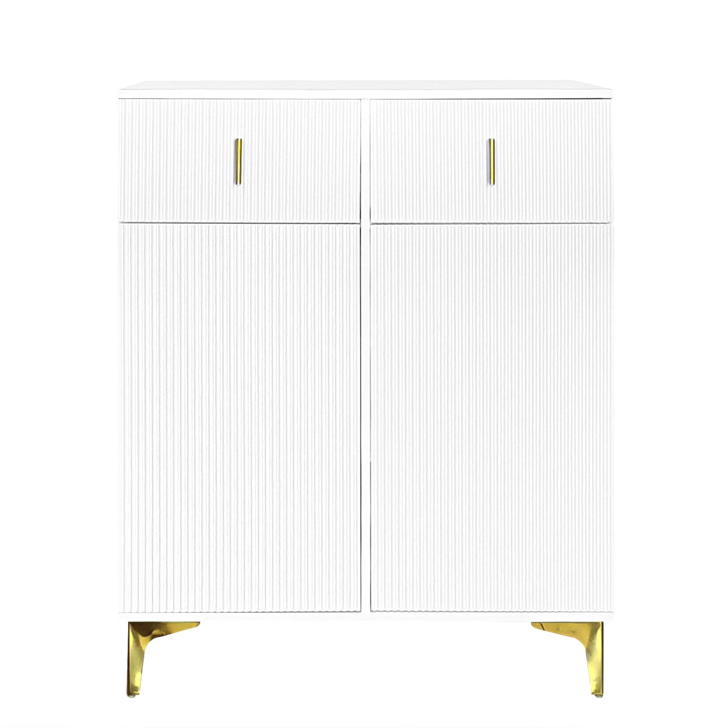 SIDEBORAD Armadio con 2 cassetti e 2 ante 83x35x101 cm Bianco