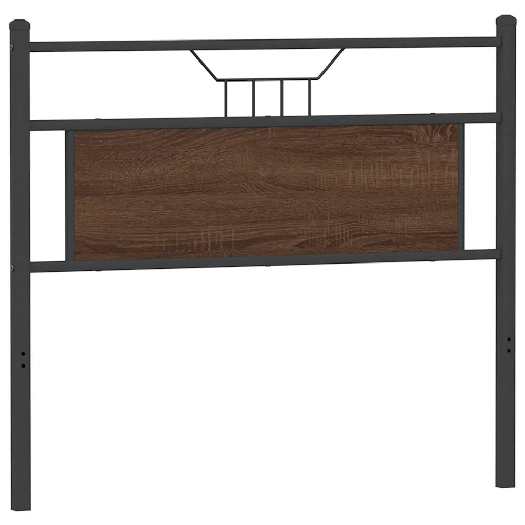 Testiera di Ricambio Rovere Marrone 100 cm in Legno Multistrato e Acciaio 4106870