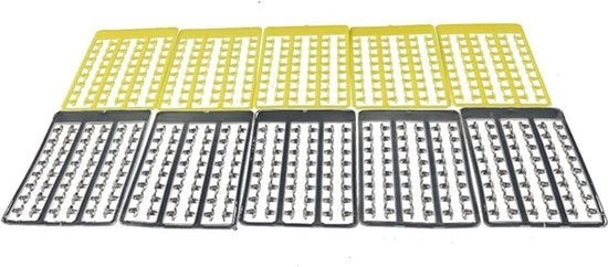 Blocco di attrazione per pesca al carpo - 10 pezzi - Forma V - Pesca al carpo - Carpo - Reticoli in plastica - Lure - Adatto per pesca al carpo di carpa bianca - Blu - Setole di carpo