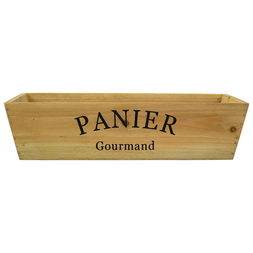 Cestino in legno marrone 37x28x9h cm
