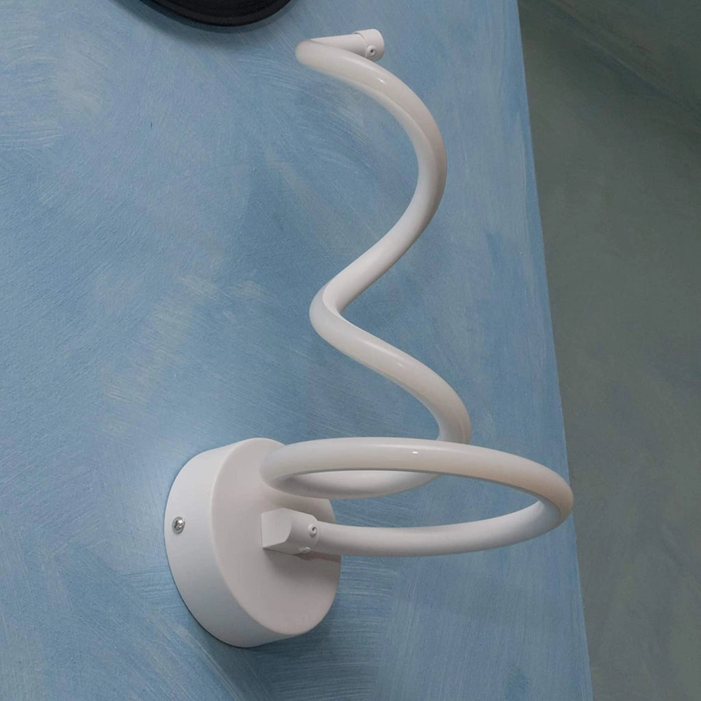 APPLIQUE LAMPADA DA PARETE A SPIRALE PER INTERNO LED LUCE NATURALE 4000K 12W