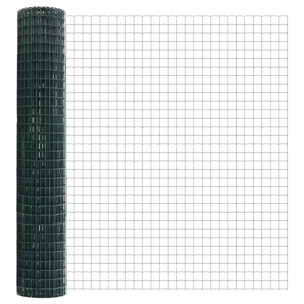 Recinzione da Giardino | Recinzione con Posto Verde 1,2 x 25 m Acciaio e PVC