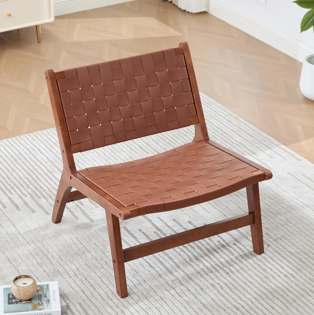 SEDIA Intrecciata Senza Braccioli 71x66x72 cm PU Marrone