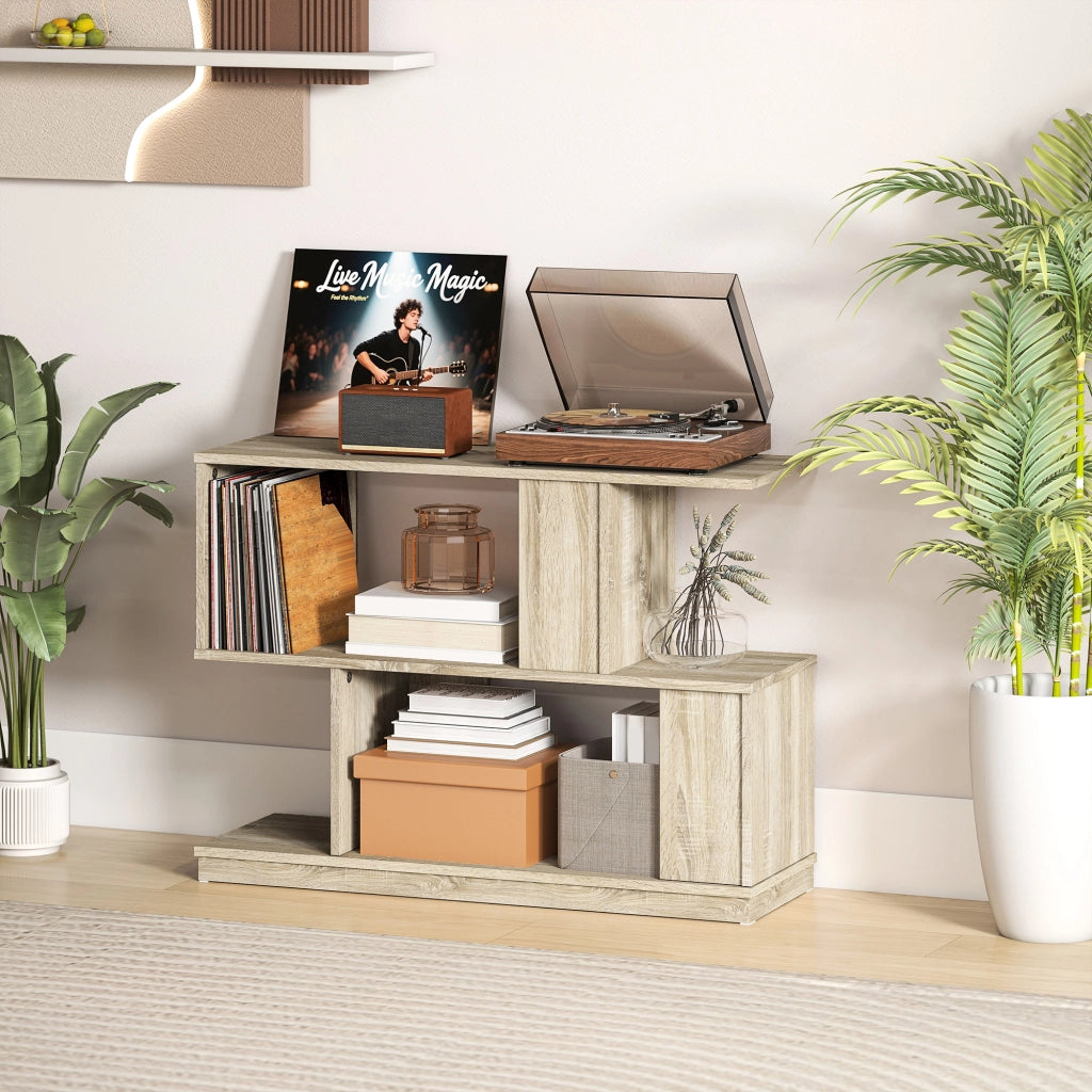 Tavolino da caff¨¨ moderno con 3 ripiani ¨C zephmum ¨C legno 90x30x61 cm