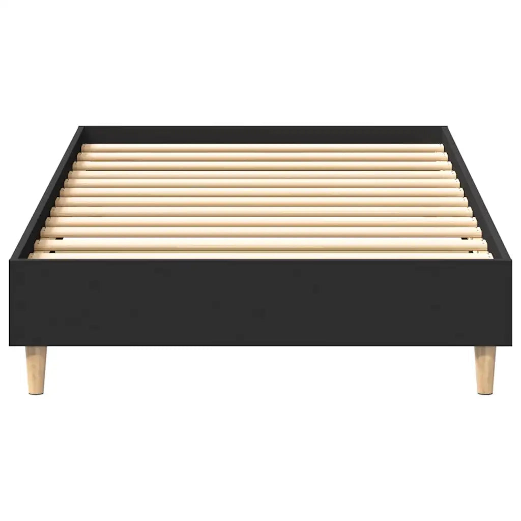 Giroletto senza Materasso Nero 75x190 cm in Legno Multistrato 861094