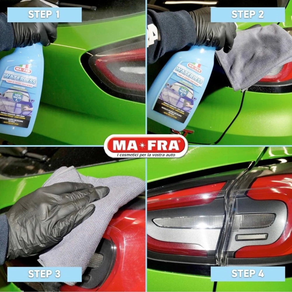Mafra lava e lucida waterless lavaggio auto a secco completo carrozzeria 750 ml