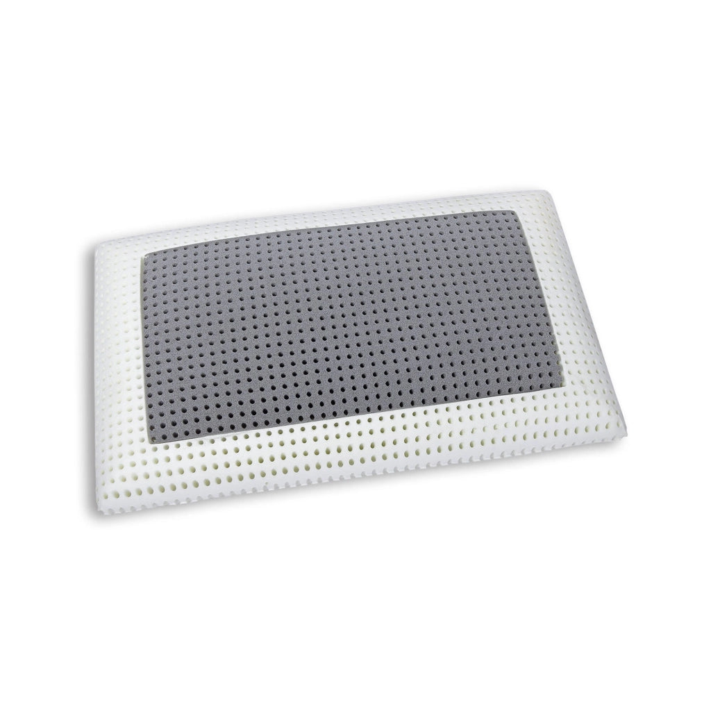 Guanciale Prezzemolo, Cuscino per letto, Poggiatesta imbottito, Cuscinetto per camera da letto, Made in Italy, 70x40 h14 cm, Bianco
