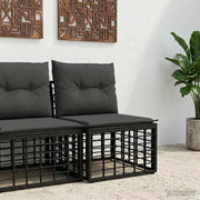 Modulo Divano da Esterno Senza Braccioli Nero polyrattan 42026731