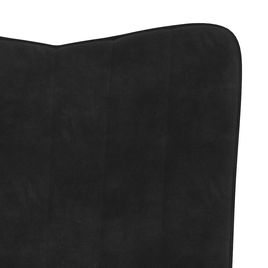 Sedia Relax Nera in Velluto 327683