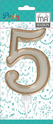 MA MAISON MAXI CANDELA NUMERO "5" ORO