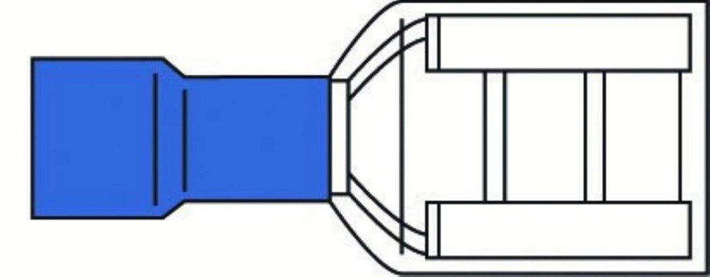 Terminale Piatto Femmina a Stringere 6,3 mm 10 Pezzi 7406507