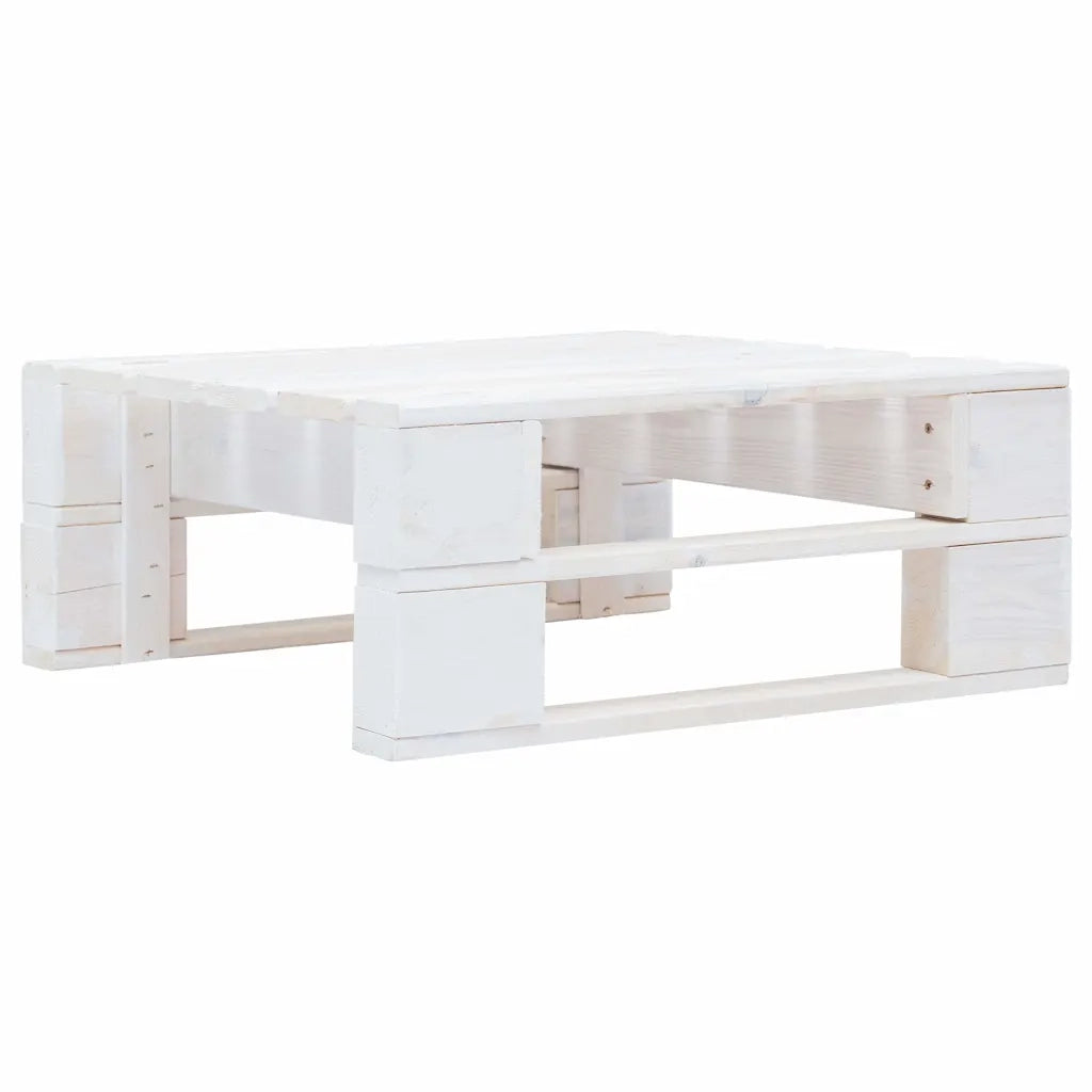 Mobili da Giardino-Ottomana da Giardino Pallet in Legno di Pino Impregnato Bianco 843919