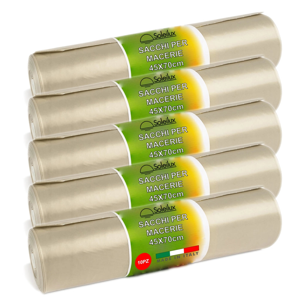 50X Sacchi per Macerie Edilizia 45x70 centimetri - Resistenti Sacchetti di Plastica per Calcinacci, Segatura, Detriti e Rifiuti Edili - Sacchi Robusti e Versatili