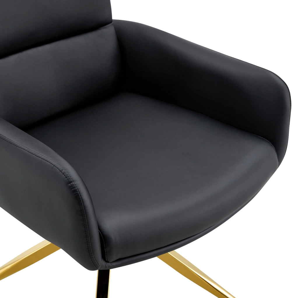Set tavolo 85 cm vetro trasparente nero e oro; 2 sedie girevoli