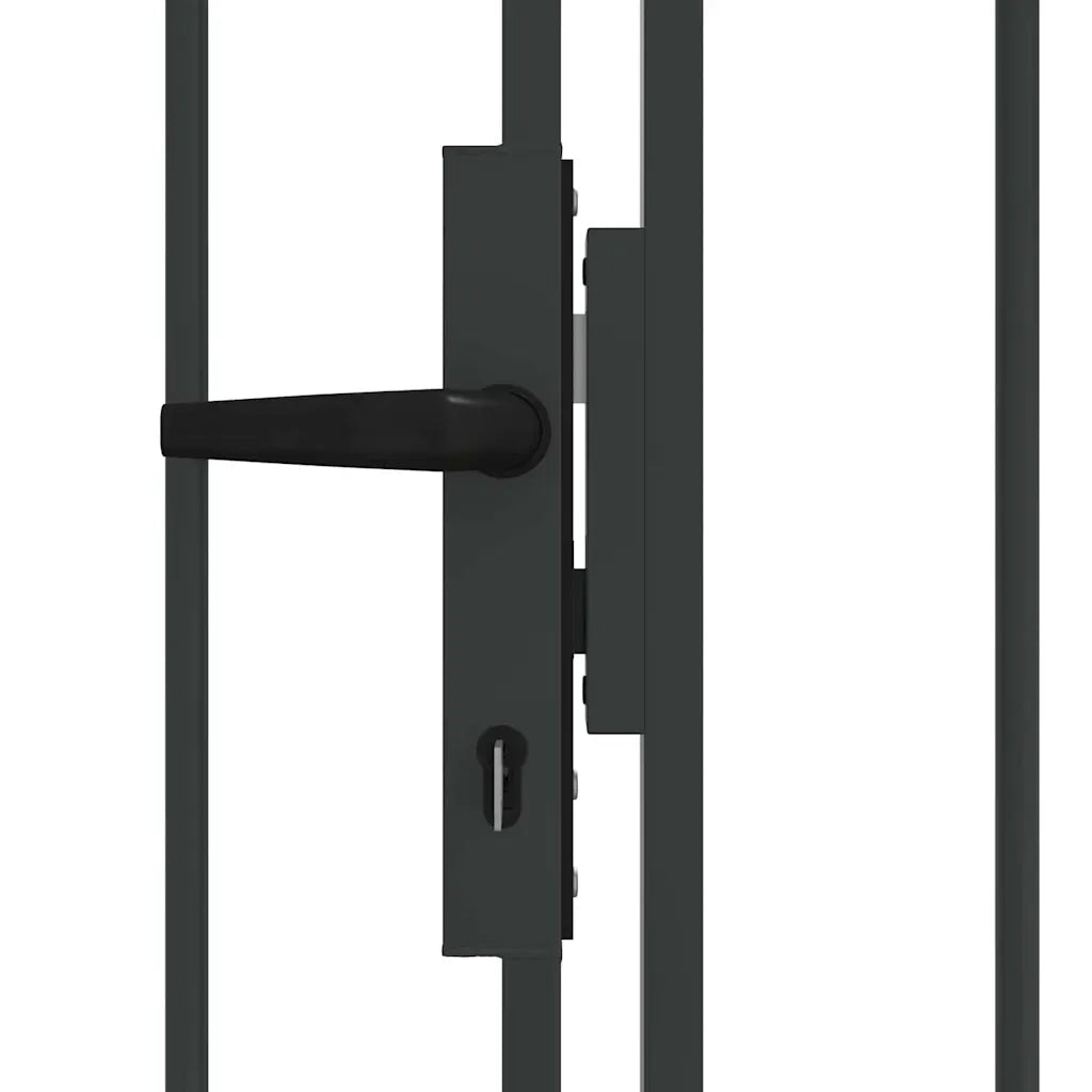 Cancello per recinzione ASSEN 301 x 175,5 cm Acciaio Grigio 42008934