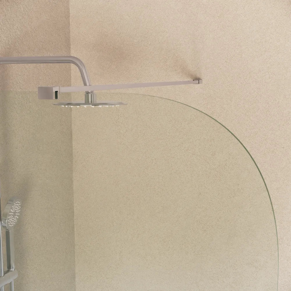 Doccia walk-in arco 80cm con cerniere cromate vetro 8mm trasparente easy clean h200 | Senja