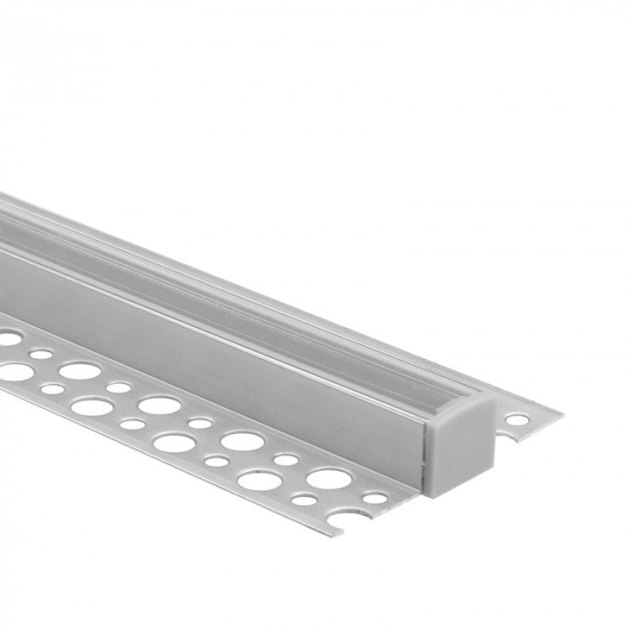 Profilo LED GN01 vista anodizzato, diffusore 1m Ecolight