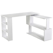 SCRIVANIA AD ANGOLO CON 5 RIPIANI 120 X 100 X 74 CM BIANCA