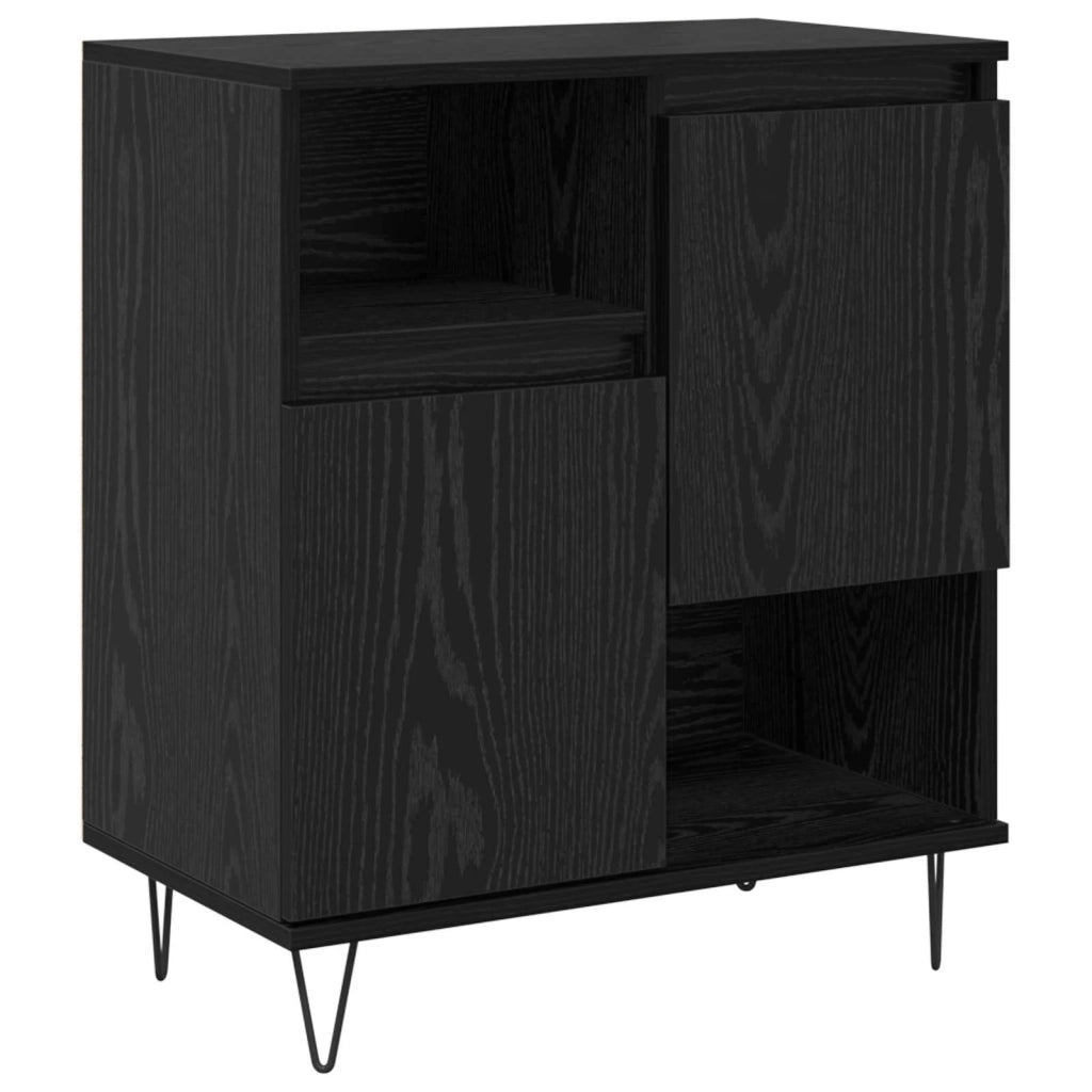 Credenza | Madia | Buffet da pranzo | Armadio da pranzo Rovere Nero 60 x 35 x 70 cm