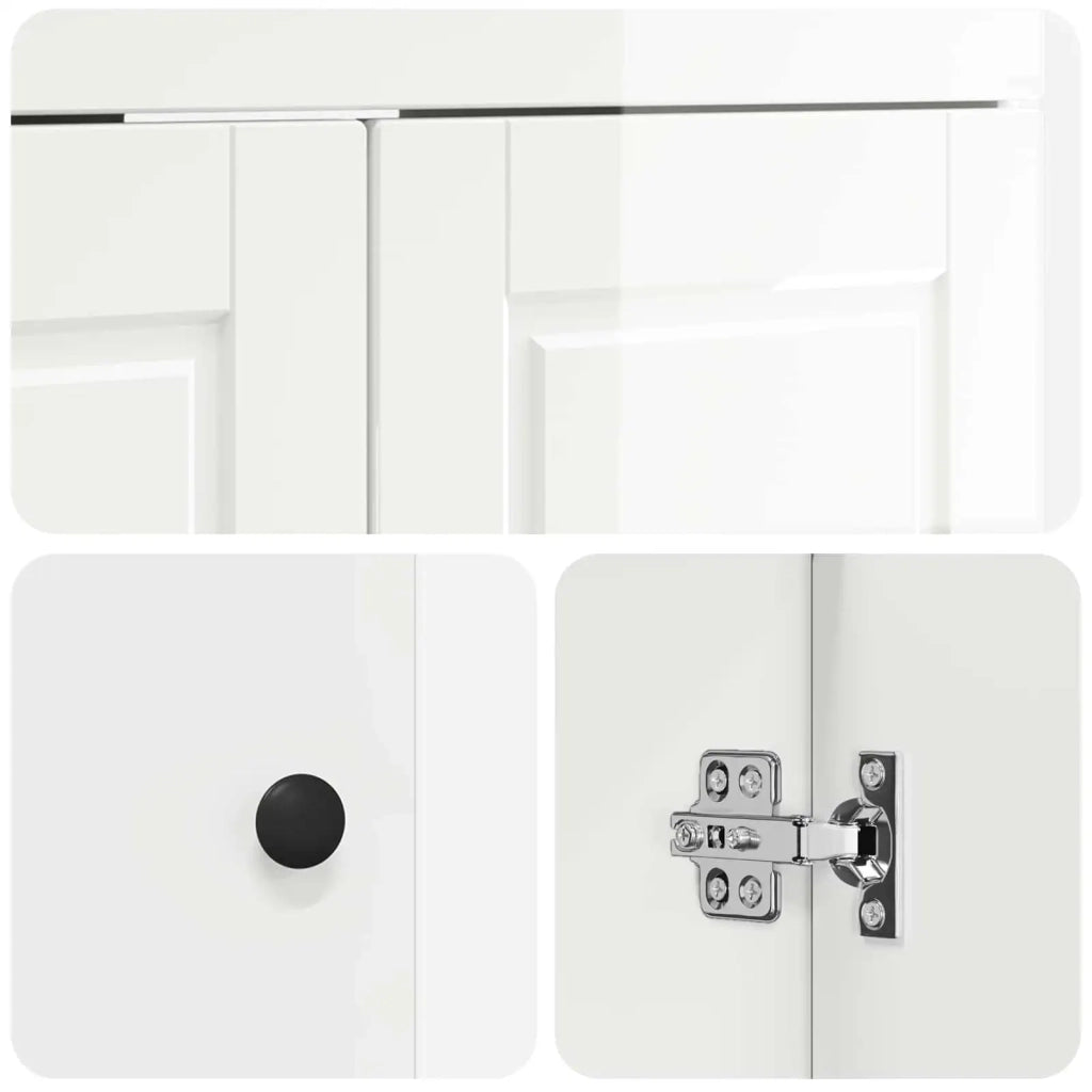 Set di mobili per il bagno Bianco Lucido 56 x 37,5 x 81 cm 3404128