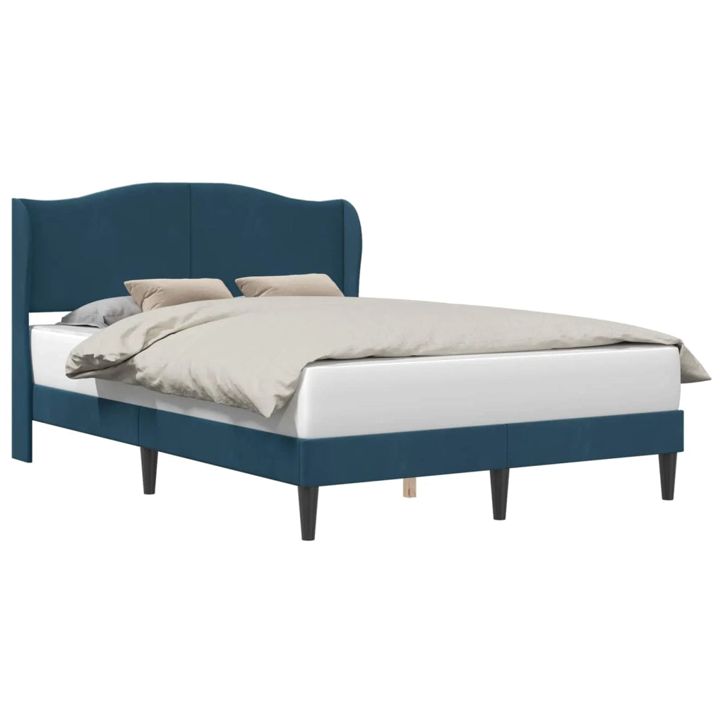 Struttura del letto con testiera Blu 120 x 190 cm Velluto 42027910