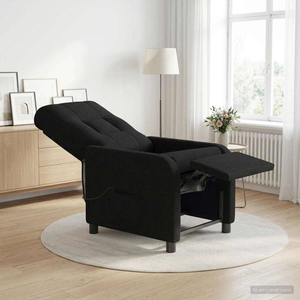 Poltrona Massaggiante Nero Tessuto 42035035
