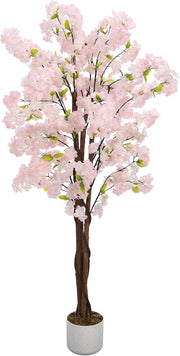 Albero di Ciliegio Sakura Artificiale 150 cm con Fiori Rosa per Casa e Ufficio