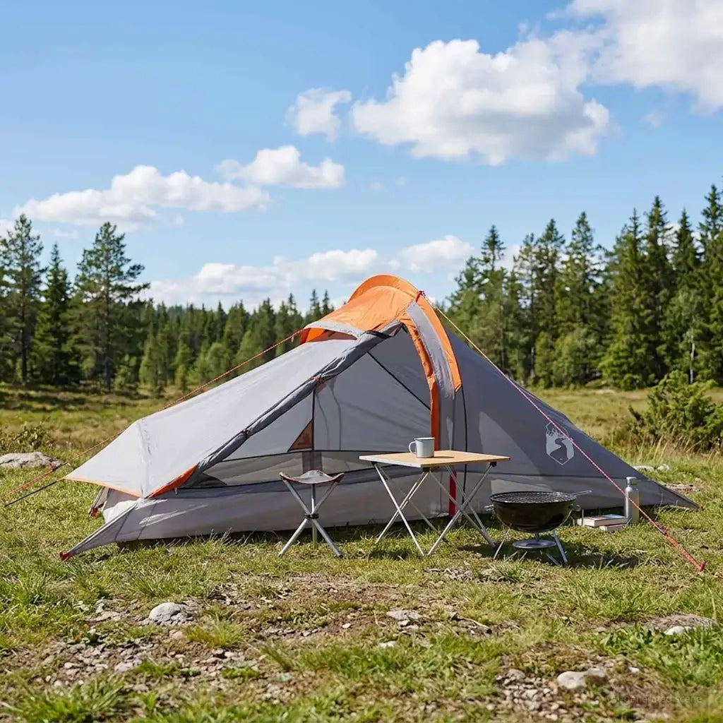 Tenda da backpacking Grigio e arancione 2 persone