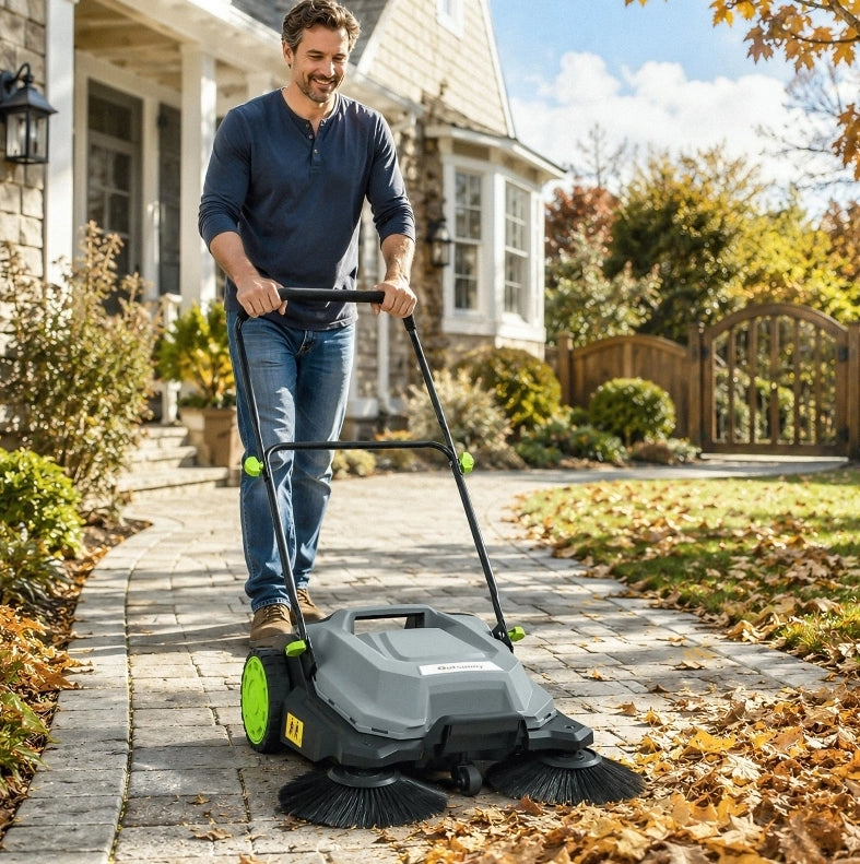 SPAZZATRICE MANUALE 68 cm con contenitore da 24 L Grigia