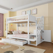 Letto a castello 90x200 cm con armadio, cassetti e spazio contenitivo