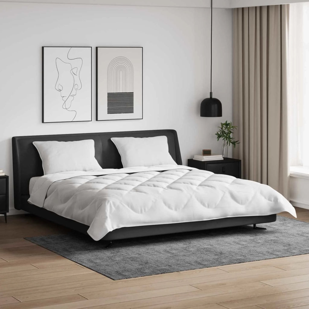 Piumone con cuscino 3 pcs Bianco Microfibra