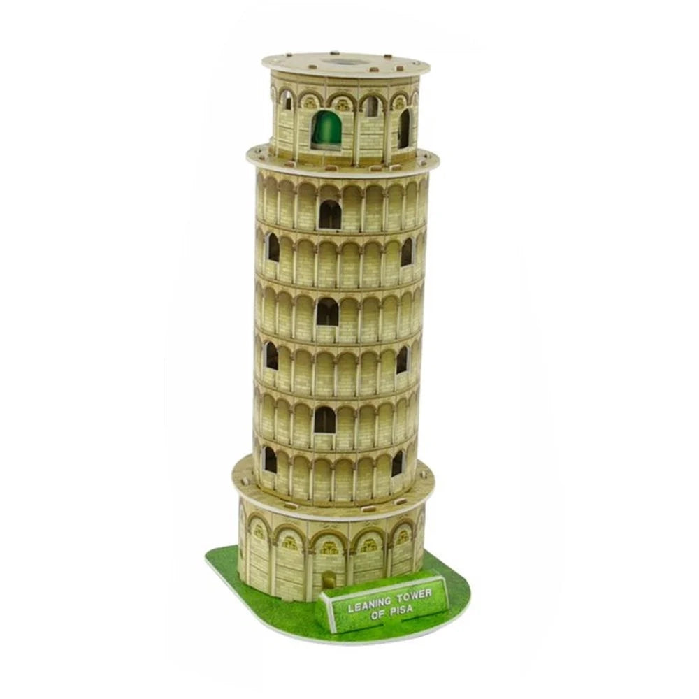 Trade Shop - Kit Puzzle 3d Forma Torre Di Pisa In Miniatura Per Bambini Costruzione Fai Da Te 32399 -