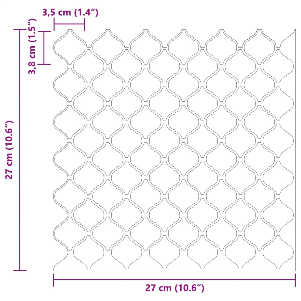Piastrella Lanturn 20 pcs Grigio 27 x 27 cm Poliuretano e PET 42046238