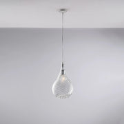 Lampadario Moderno Pluvia Metallo Trasparente 1 Luce E27