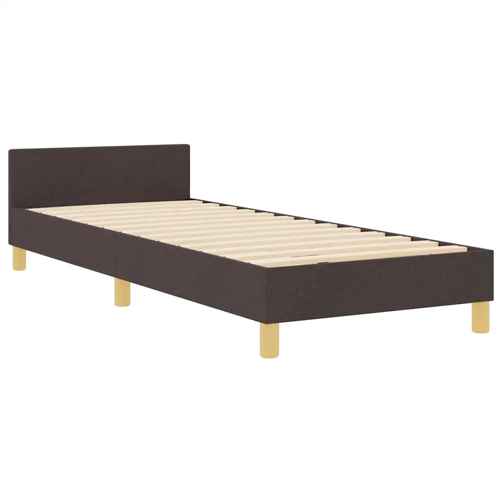 Struttura del letto Marrone scuro 80 x 200 cm Tessuto