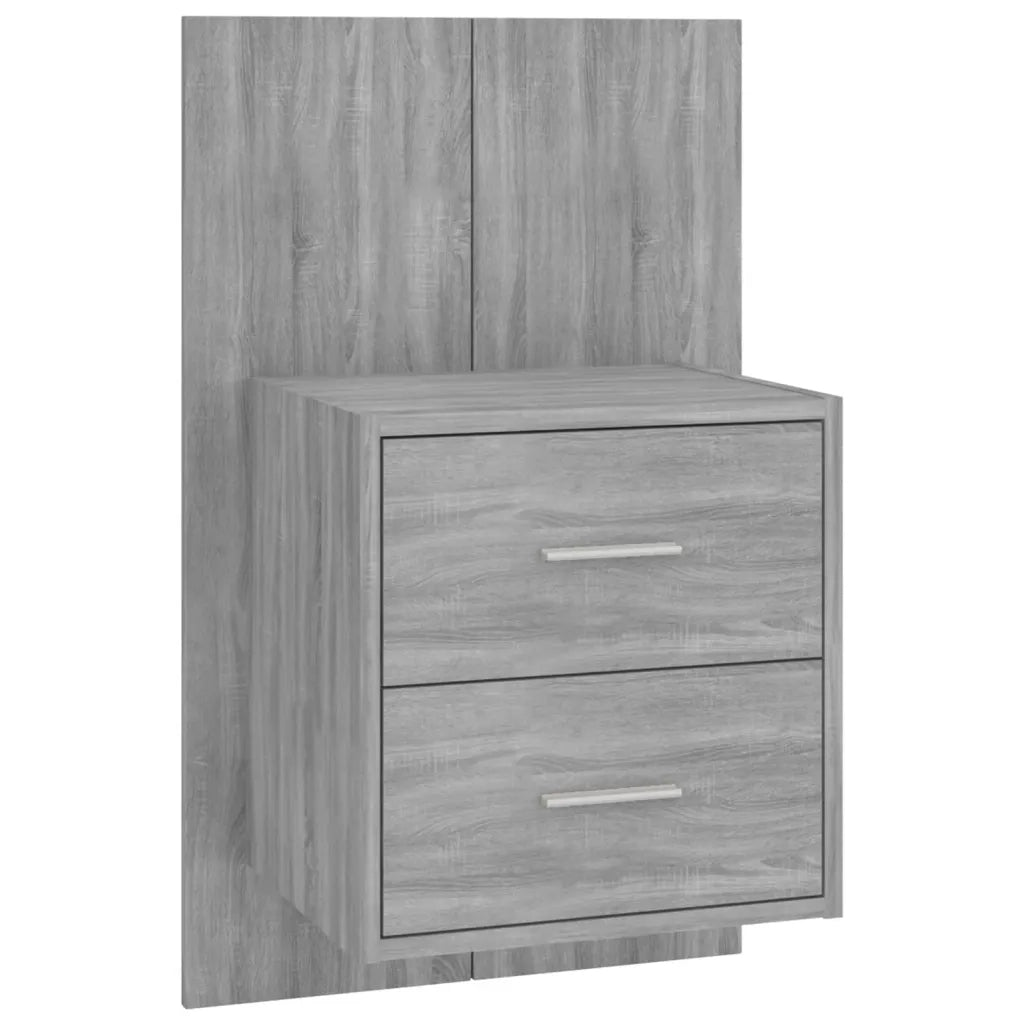 Comodino | Armadio da Notte | Mobiletto da notte a Muro Grigio Sonoma