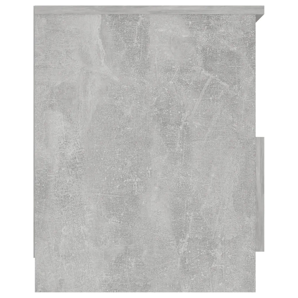 Set di 2 Comodini | Armadio da Notte | Mobiletto da notte Grigio Cemento 40x40x50 cm in Legno Multistrato