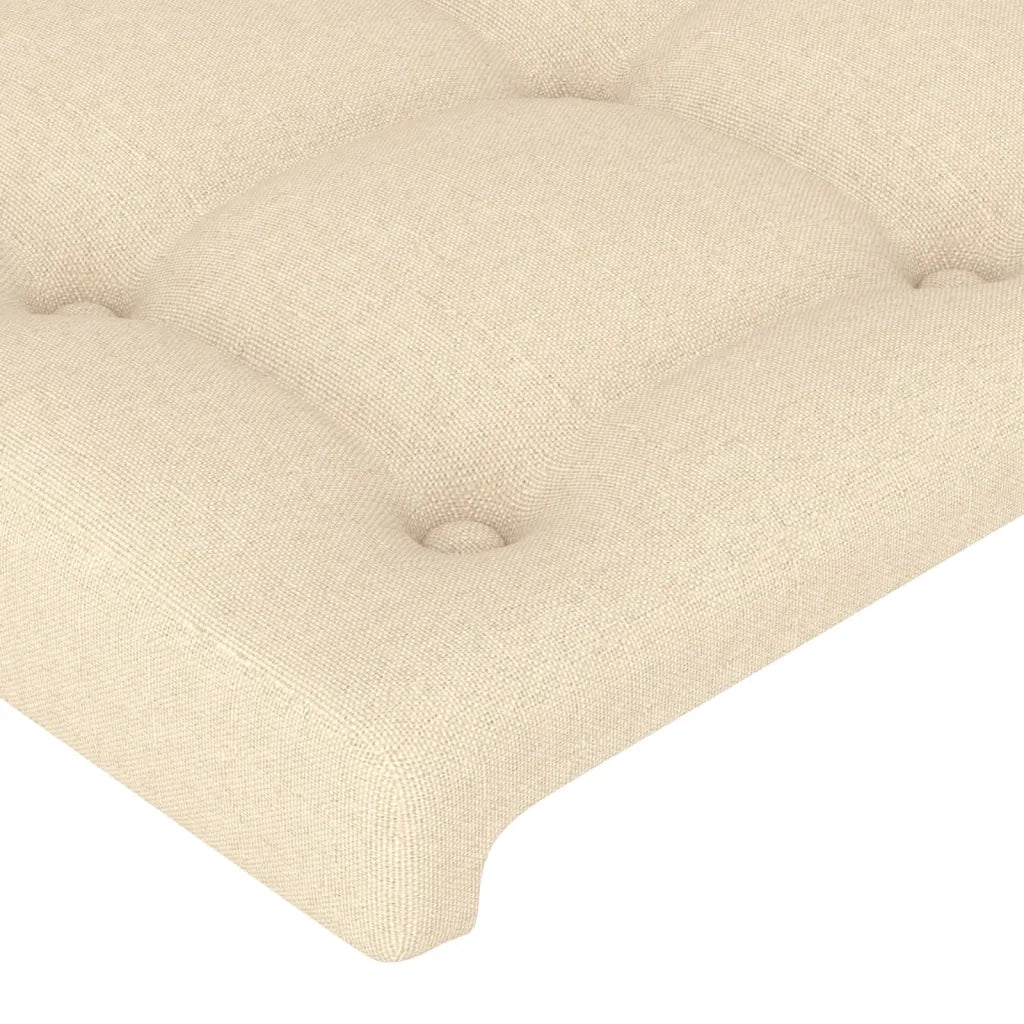Testiera | Testata ad Orecchio Crema 183x16x78/88 cm in Tessuto