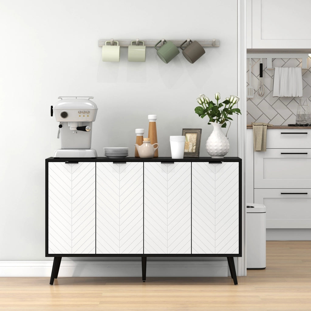 Armadio ¨C zephmum ¨C Bianco e nero 120x35x77,4 cm