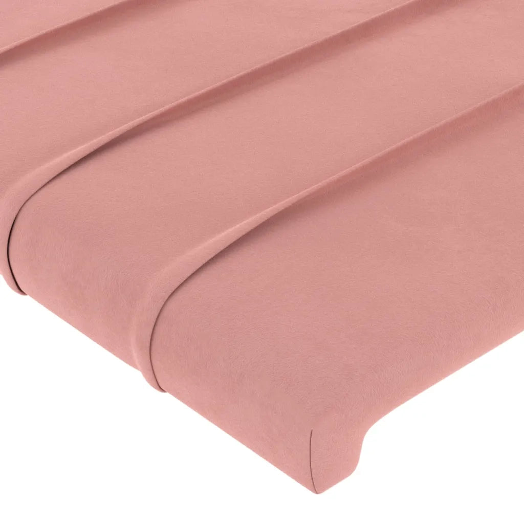 Testiera Rosa 90x5x118/128 cm Velluto 3116513